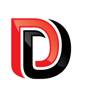 d letter logo design template on transparent background png